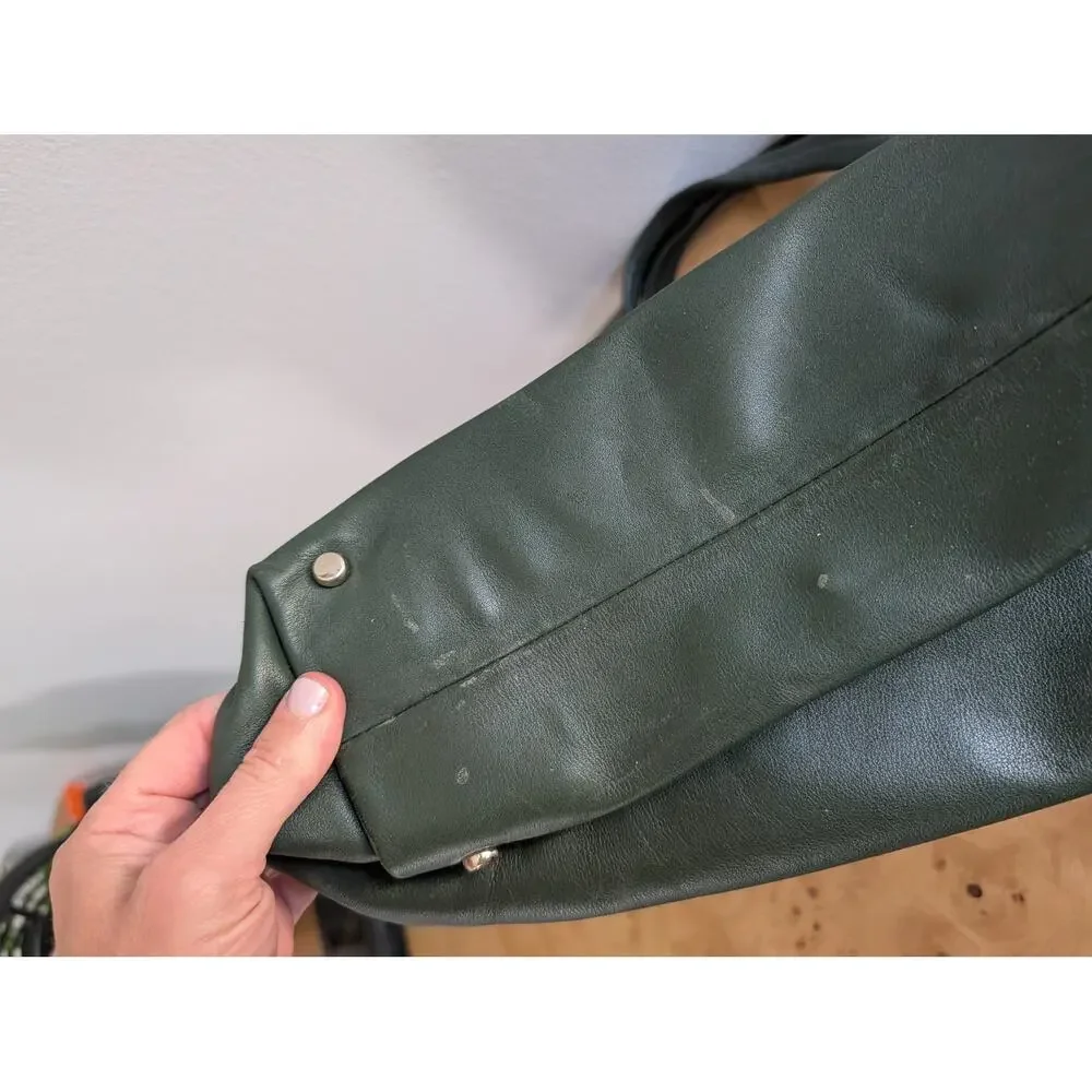 Kate Spade Sutton Place Claudia Lamb Skin Leather Tote Hunter Green